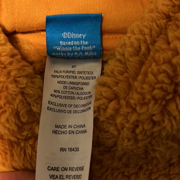 BNWOT exclusive unisex toddler 2T Disney Winnie the Pooh cozy zip-up hoodie - Picture 5 of 8